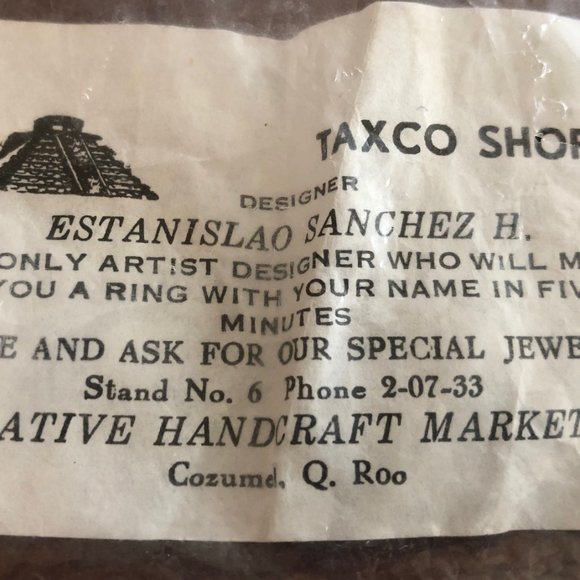 Vintage Taxco Soapstone Necklace Aztec Sun Pendant - Picture 7 of 7